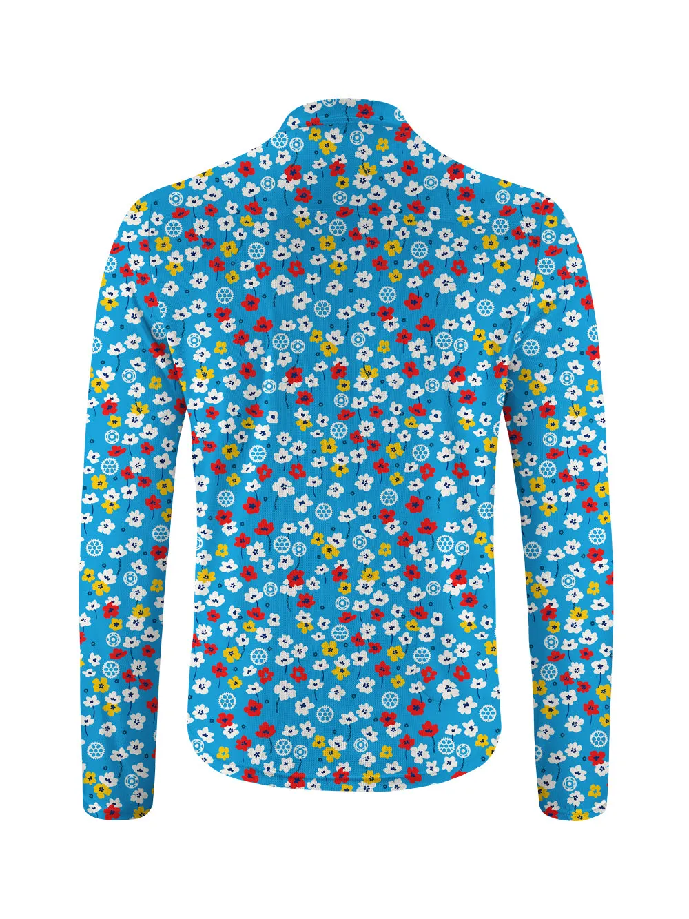 Orionride Floral Gear Long Sleeve Half Zipper Mountain Bike Jersey sold by Orionride product image thumbnail 2