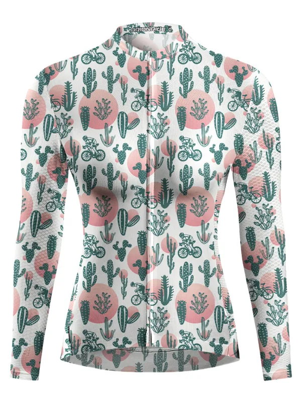 Orionride Cactus Ride Women's Long Sleeve Cycling Jersey sold by Orionride