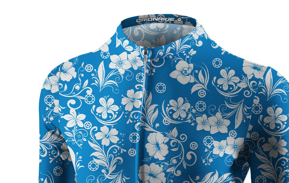 Orionride Hawaiian Flowers Women's Long Sleeve Cycling Jersey sold by Orionride product image thumbnail 4