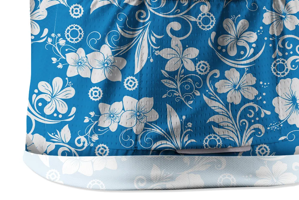 Orionride Hawaiian Flowers Women's Long Sleeve Cycling Jersey sold by Orionride product image thumbnail 5