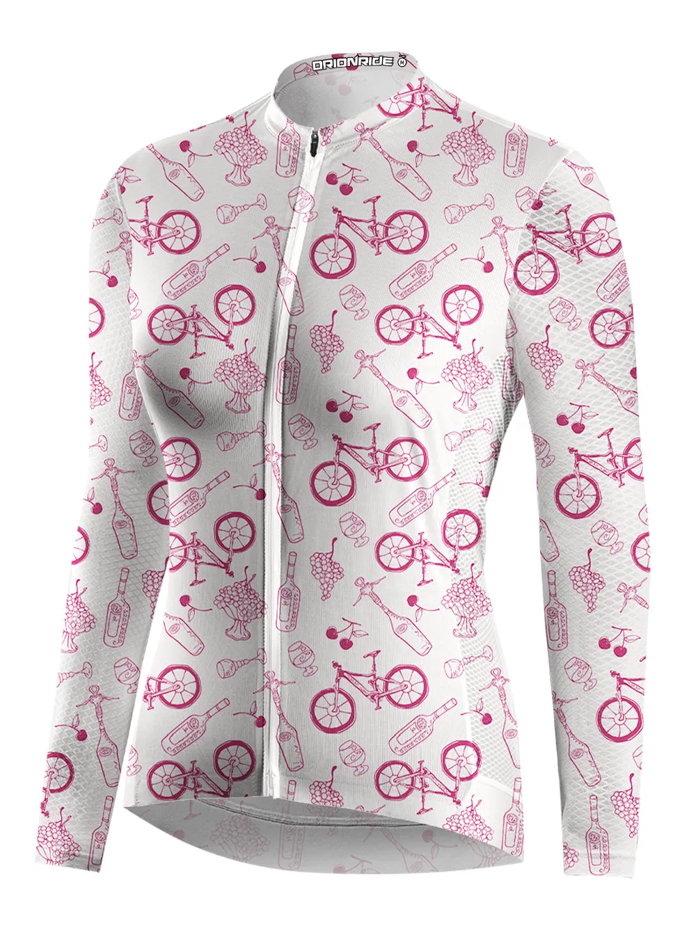 Orionride Fruit And Beer Women's Long Sleeve Cycling Jersey sold by Orionride product image thumbnail 3