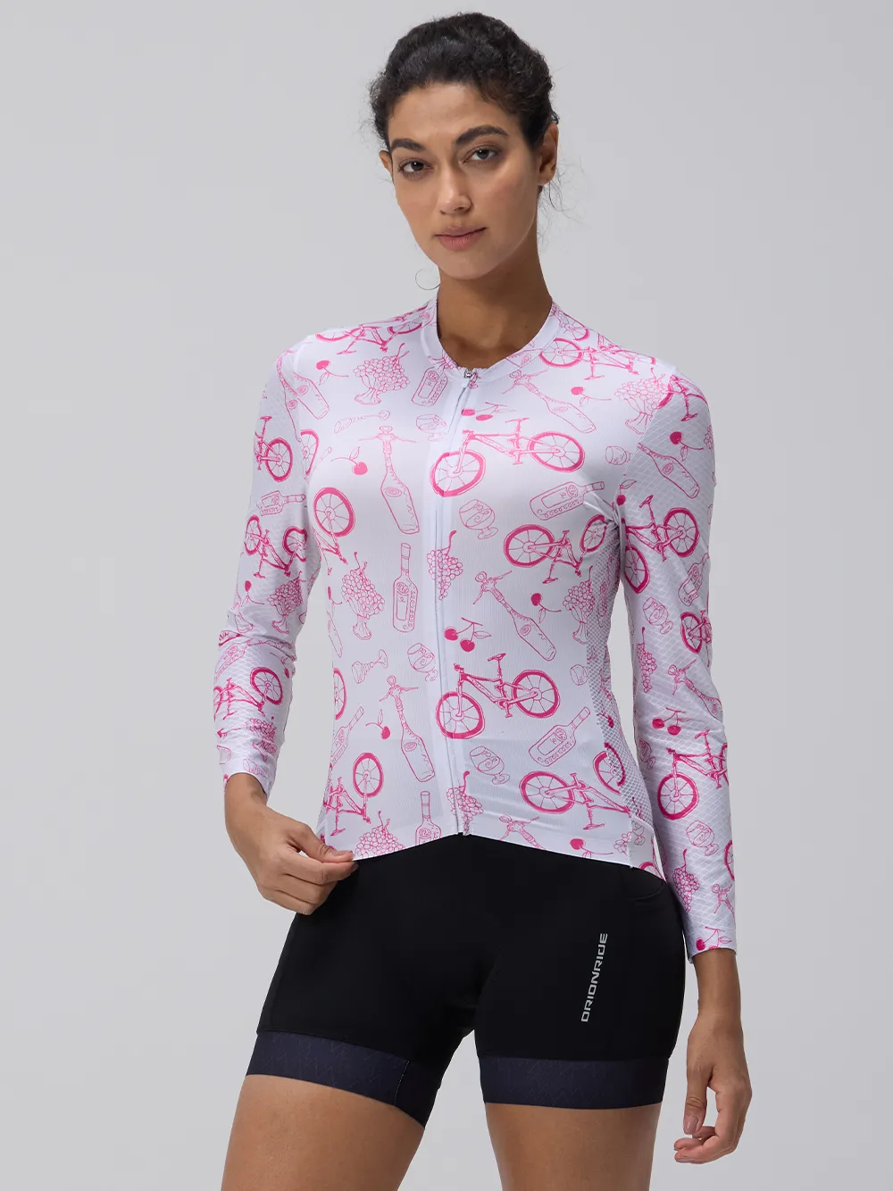 Orionride Fruit And Beer Women's Long Sleeve Cycling Jersey sold by Orionride product image thumbnail 2