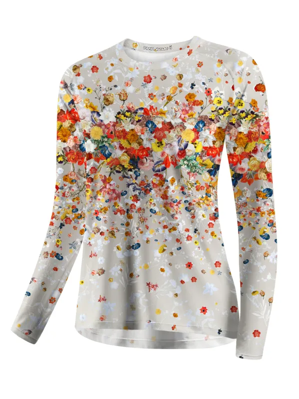 Orionride Flowers Flying Women's Quick Dry Downhill Jersey sold by Orionride