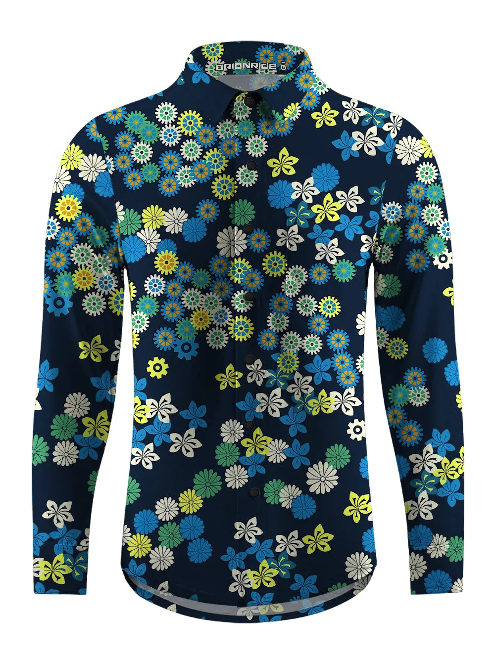 Orionride Charming Daisy Men's Stretchy Breathable Long Sleeve Gravel Shirt sold by Orionride
