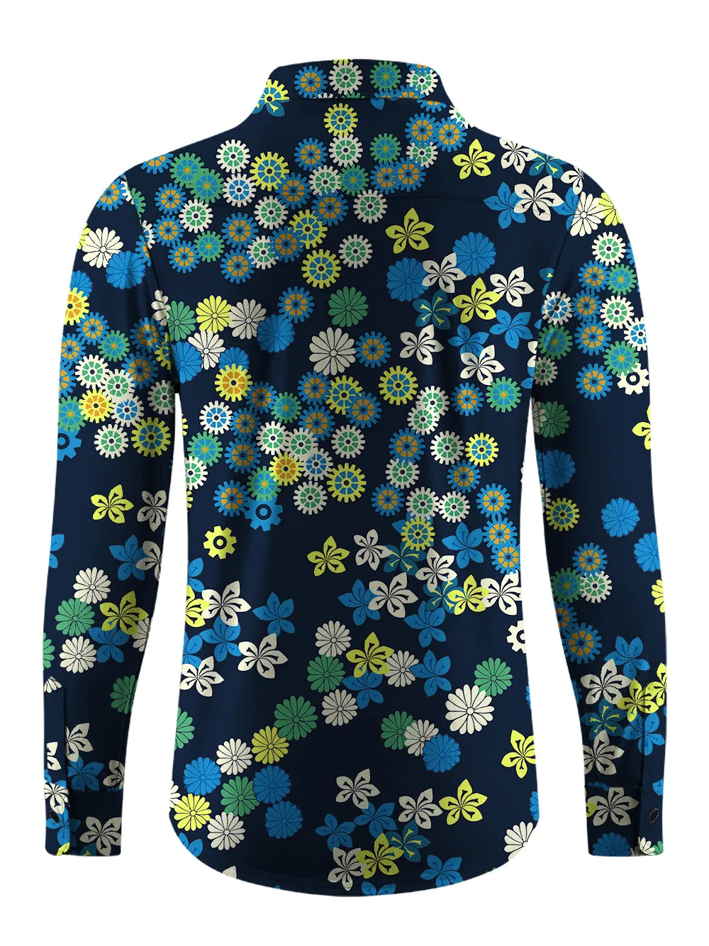 Orionride Charming Daisy Men's Stretchy Breathable Long Sleeve Gravel Shirt sold by Orionride product image thumbnail 4