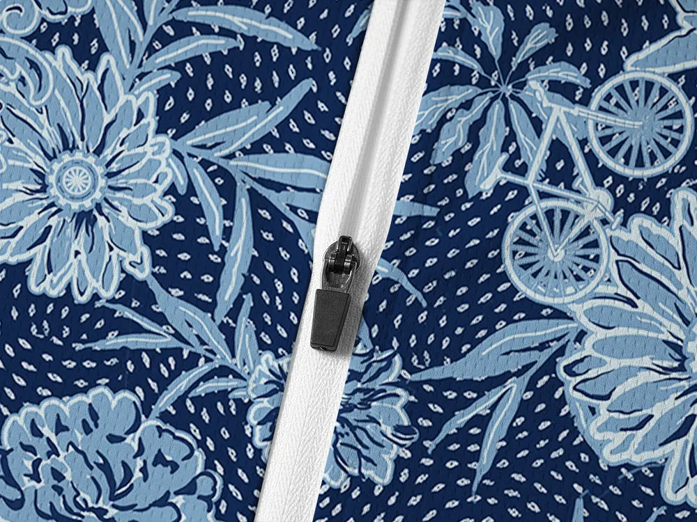 Orionride Flower Room Long Sleeve Half Zipper Mountain Bike Jersey sold by Orionride product image thumbnail 4