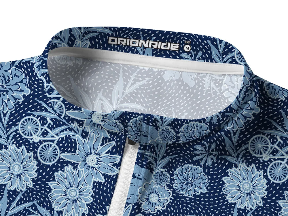 Orionride Flower Room Long Sleeve Half Zipper Mountain Bike Jersey sold by Orionride product image thumbnail 3