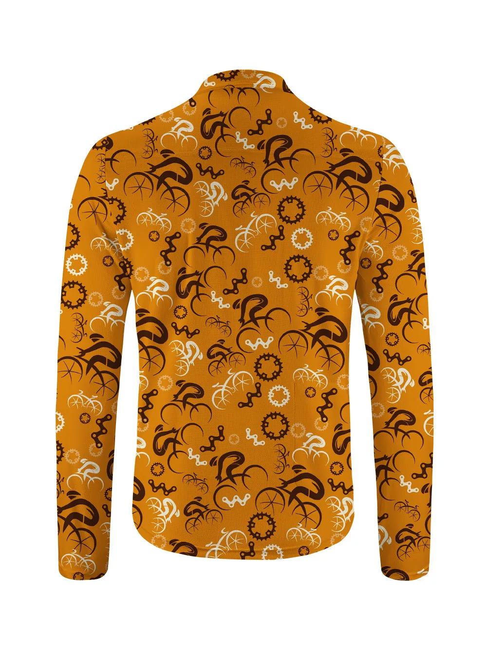 Orionride Abstract Cyclist Long Sleeve Half Zipper Mountain Bike Jersey sold by Orionride product image thumbnail 2