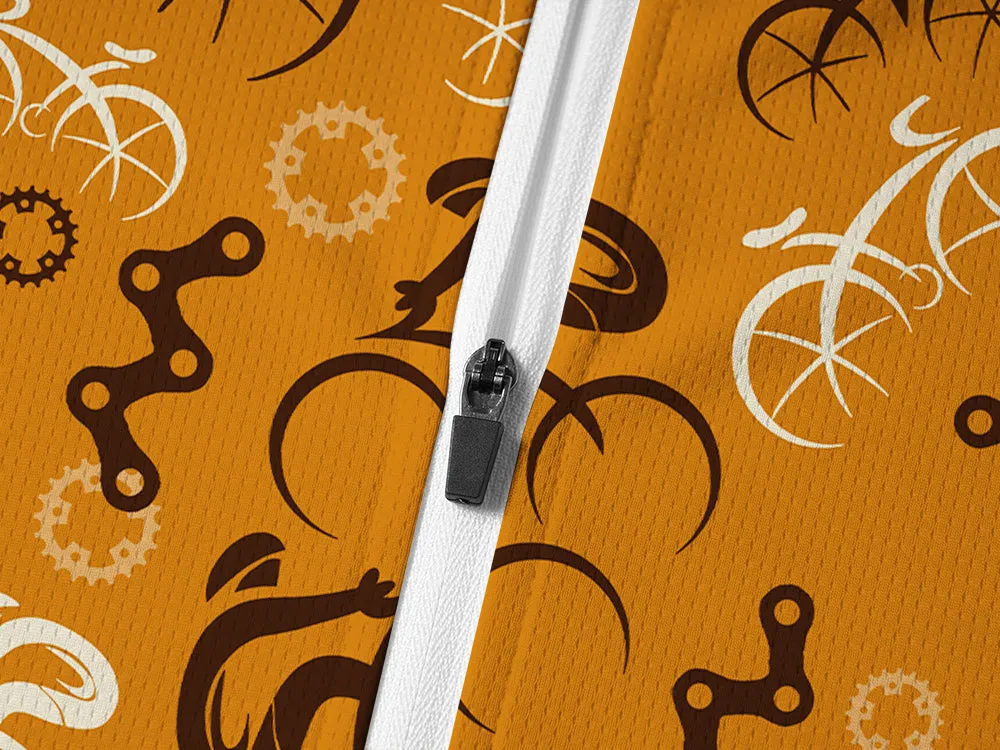 Orionride Abstract Cyclist Long Sleeve Half Zipper Mountain Bike Jersey sold by Orionride product image thumbnail 4