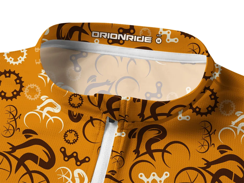 Orionride Abstract Cyclist Long Sleeve Half Zipper Mountain Bike Jersey sold by Orionride product image thumbnail 3