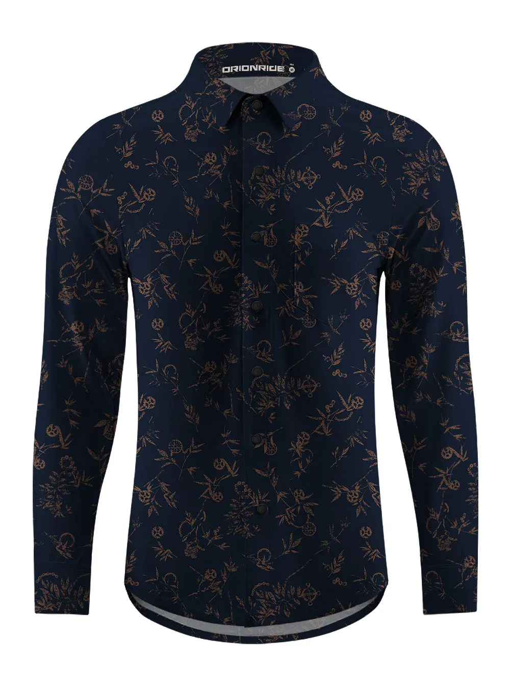 Orionride Leaf Stem Gear Men's Stretchy Breathable Long Sleeve Gravel Shirt sold by Orionride product image thumbnail 3