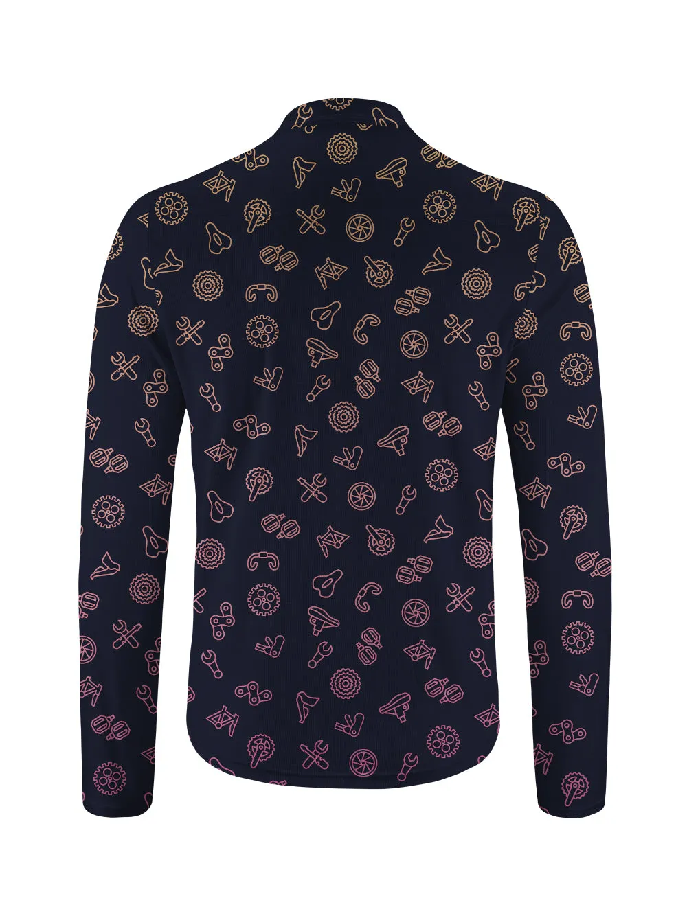 Orionride Gradient Parts Long Sleeve Half Zipper Mountain Bike Jersey sold by Orionride product image thumbnail 2