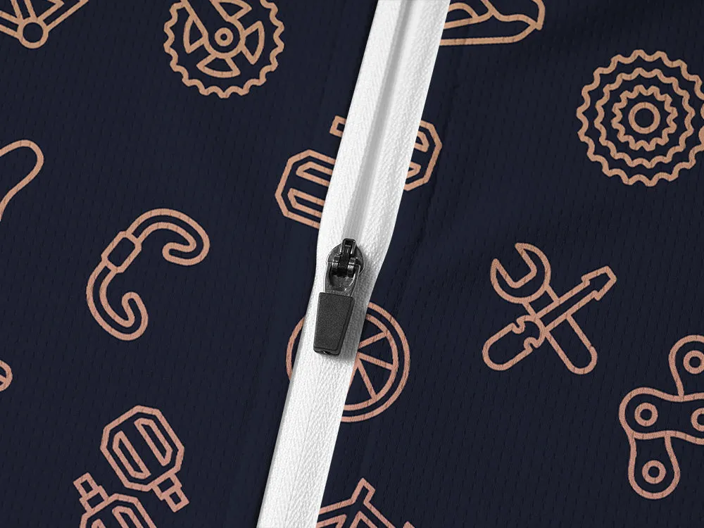 Orionride Gradient Parts Long Sleeve Half Zipper Mountain Bike Jersey sold by Orionride product image thumbnail 4