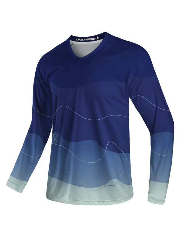Orionride Gradient Contour Long Sleeve Downhill Jersey sold by Orionride