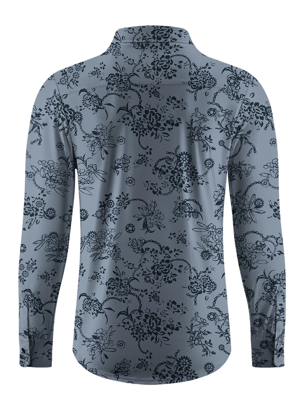 Orionride Mechanical Chain Flower Men's Stretchy Breathable Long Sleeve Gravel Shirt sold by Orionride product image thumbnail 4