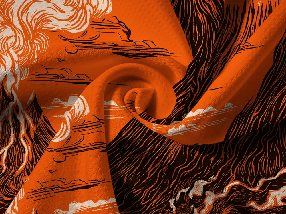 Orionride Volcanic Eruption Long Sleeve Half Zipper Mountain Bike Jersey sold by Orionride product image thumbnail 5