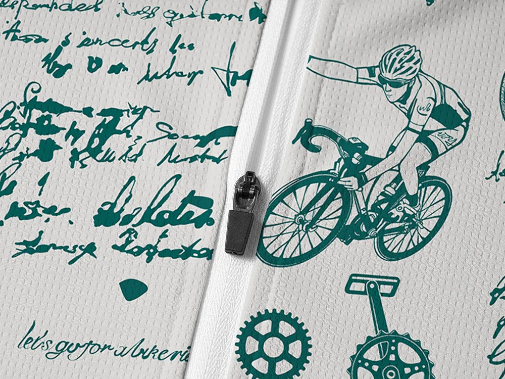 Orionride Cycling Diary Long Sleeve Half Zipper Mountain Bike Jersey sold by Orionride product image thumbnail 4