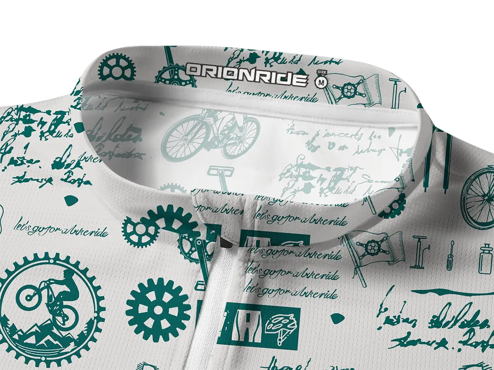 Orionride Cycling Diary Long Sleeve Half Zipper Mountain Bike Jersey sold by Orionride product image thumbnail 3