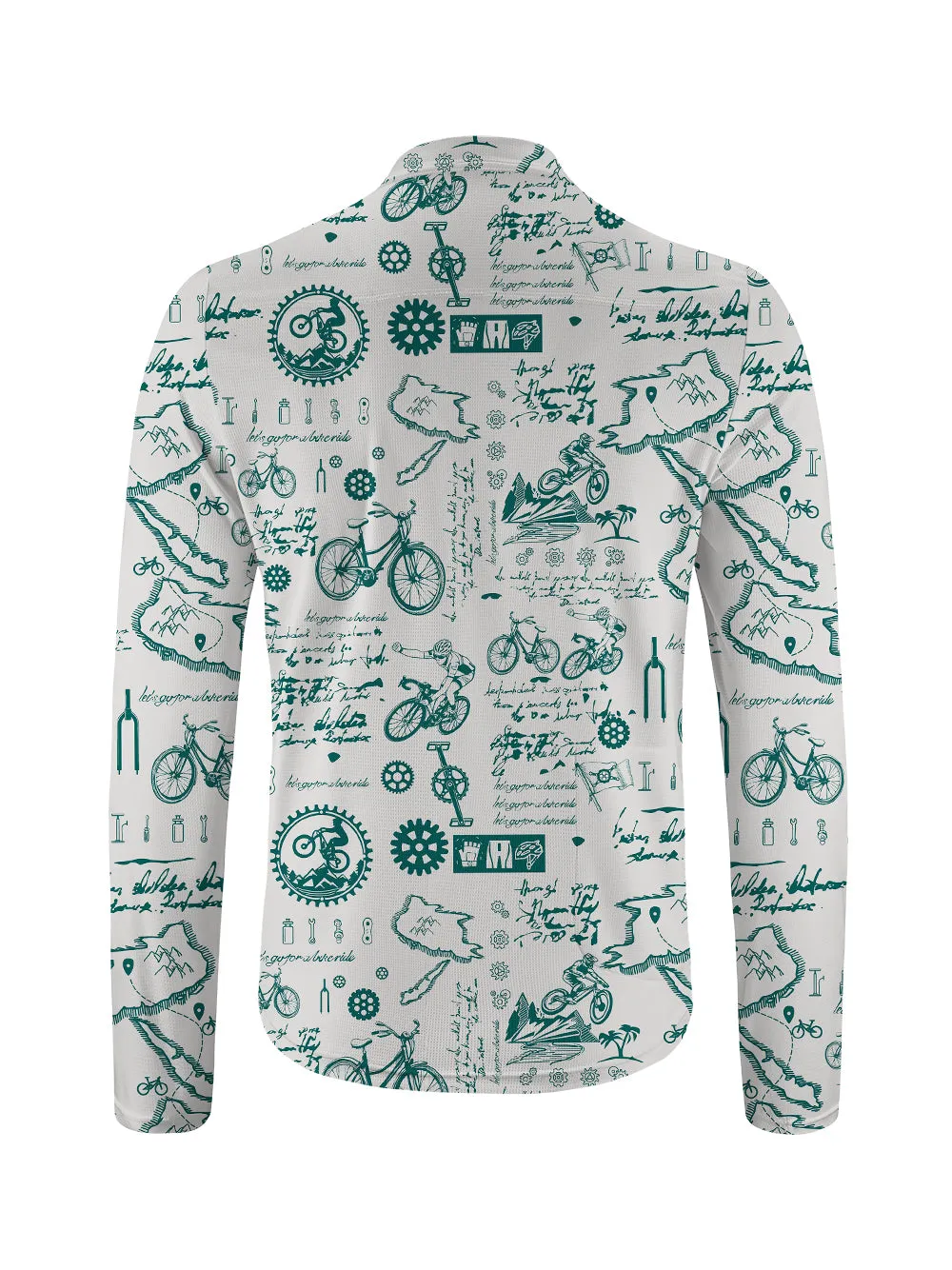 Orionride Cycling Diary Long Sleeve Half Zipper Mountain Bike Jersey sold by Orionride product image thumbnail 2