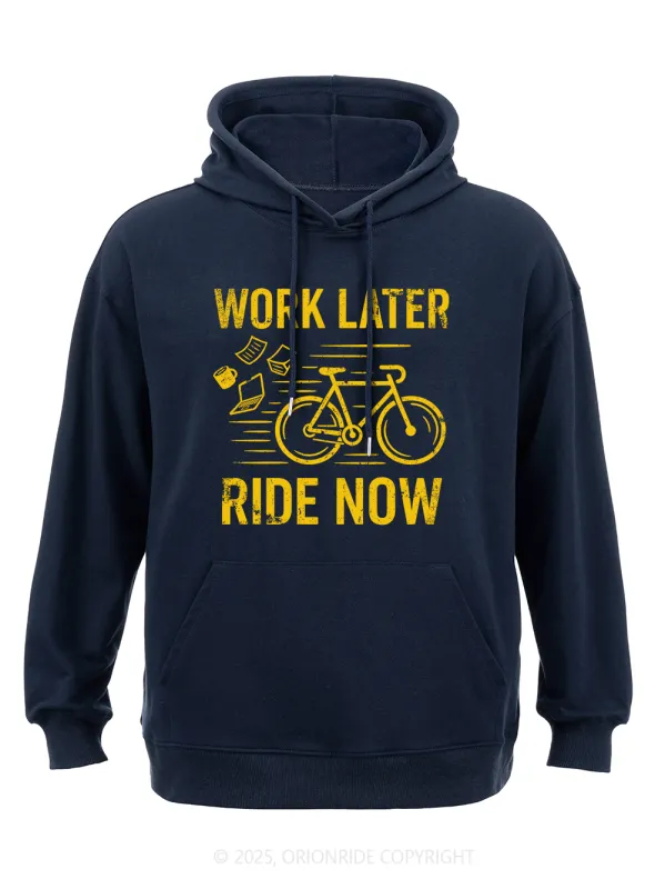 Orionride Work Later Ride Now Classic Hoodie sold by Orionride