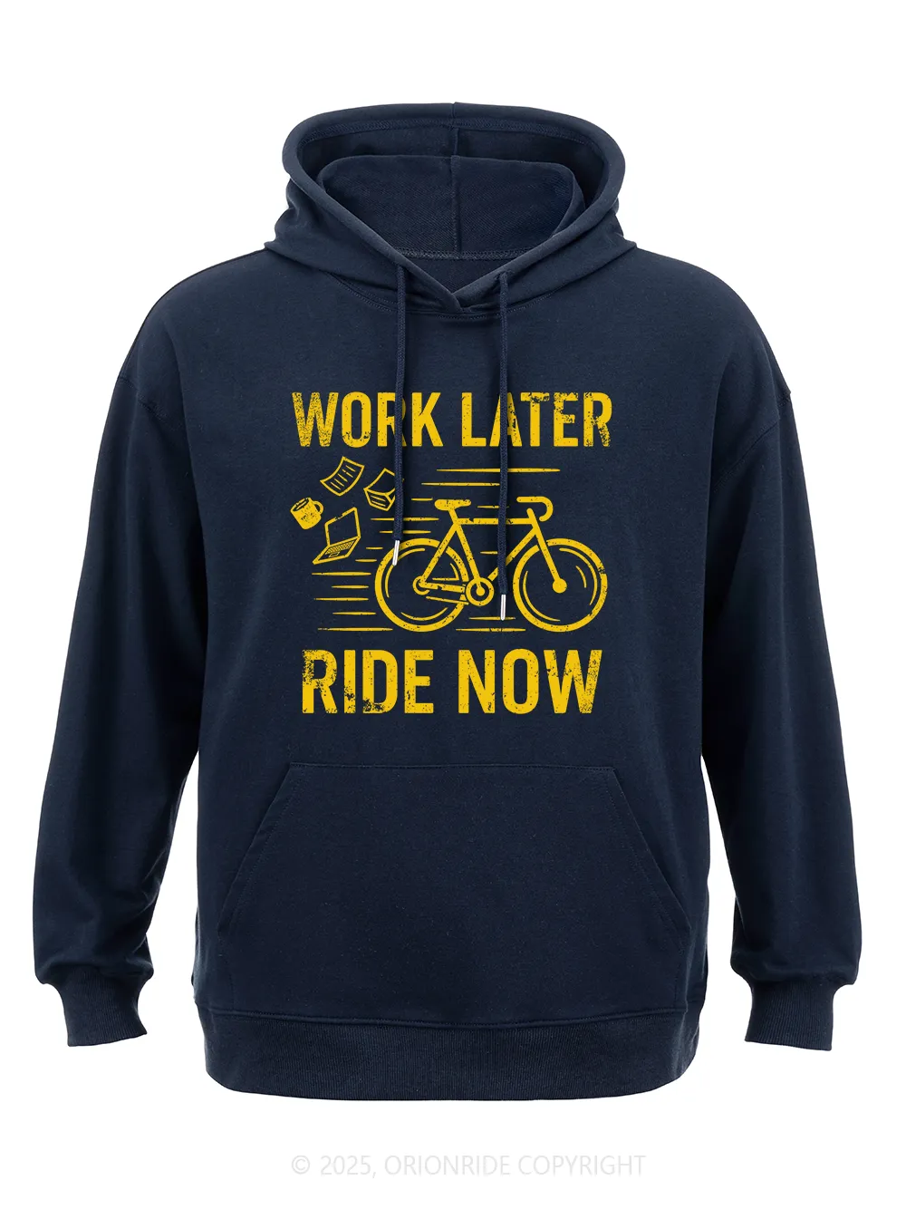 Orionride Work Later Ride Now Classic Hoodie sold by Orionride