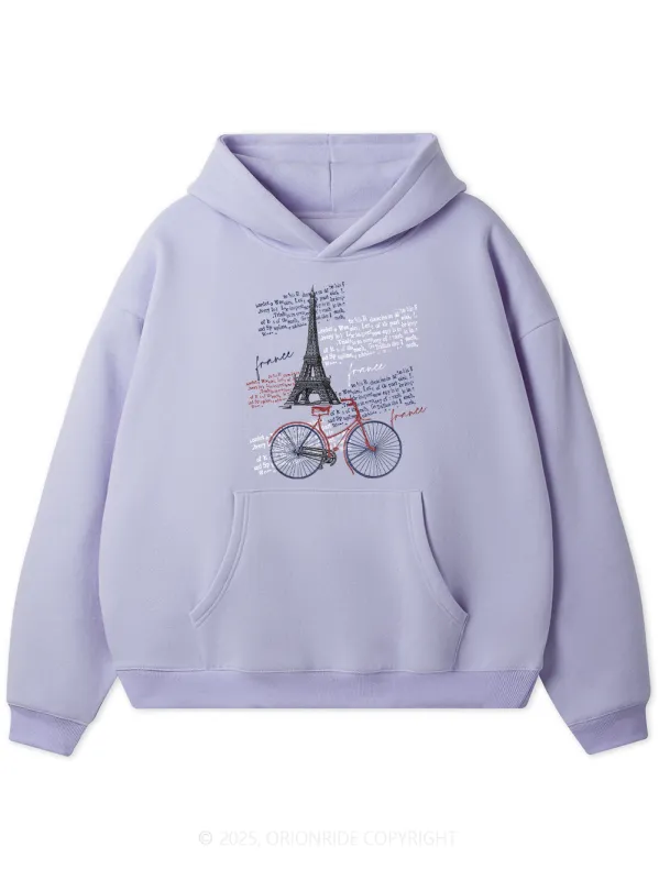 Orionride Tour Around The Eiffel Tower Women's Fleece Hoodie sold by Orionride