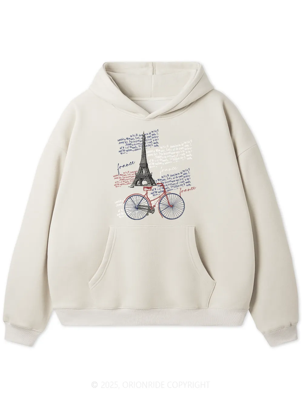 Orionride Tour Around The Eiffel Tower Women's Fleece Hoodie sold by Orionride product image thumbnail 3