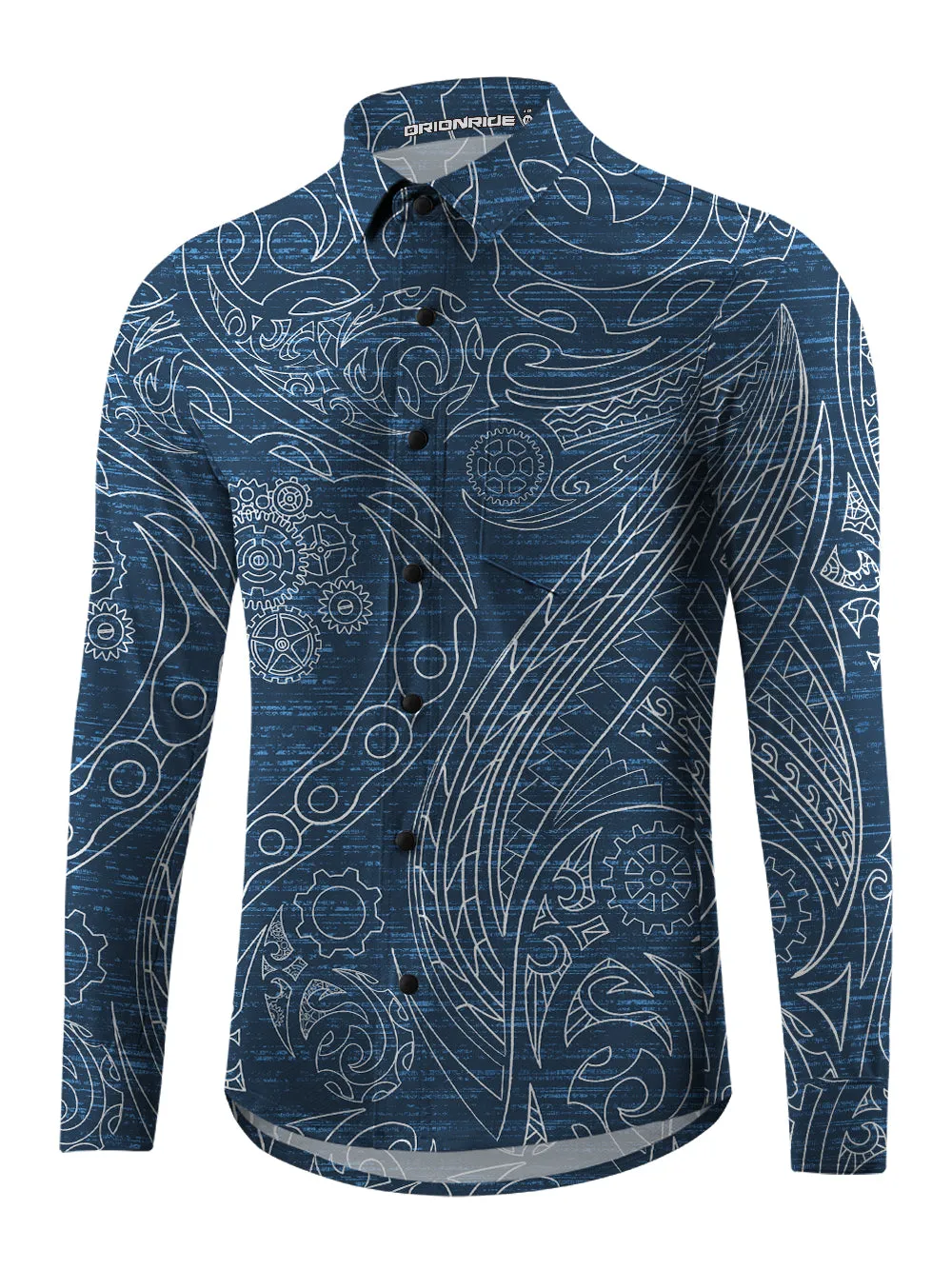 Orionride Gear Marks Men's Stretchy Breathable Long Sleeve Gravel Shirt sold by Orionride product image thumbnail 2