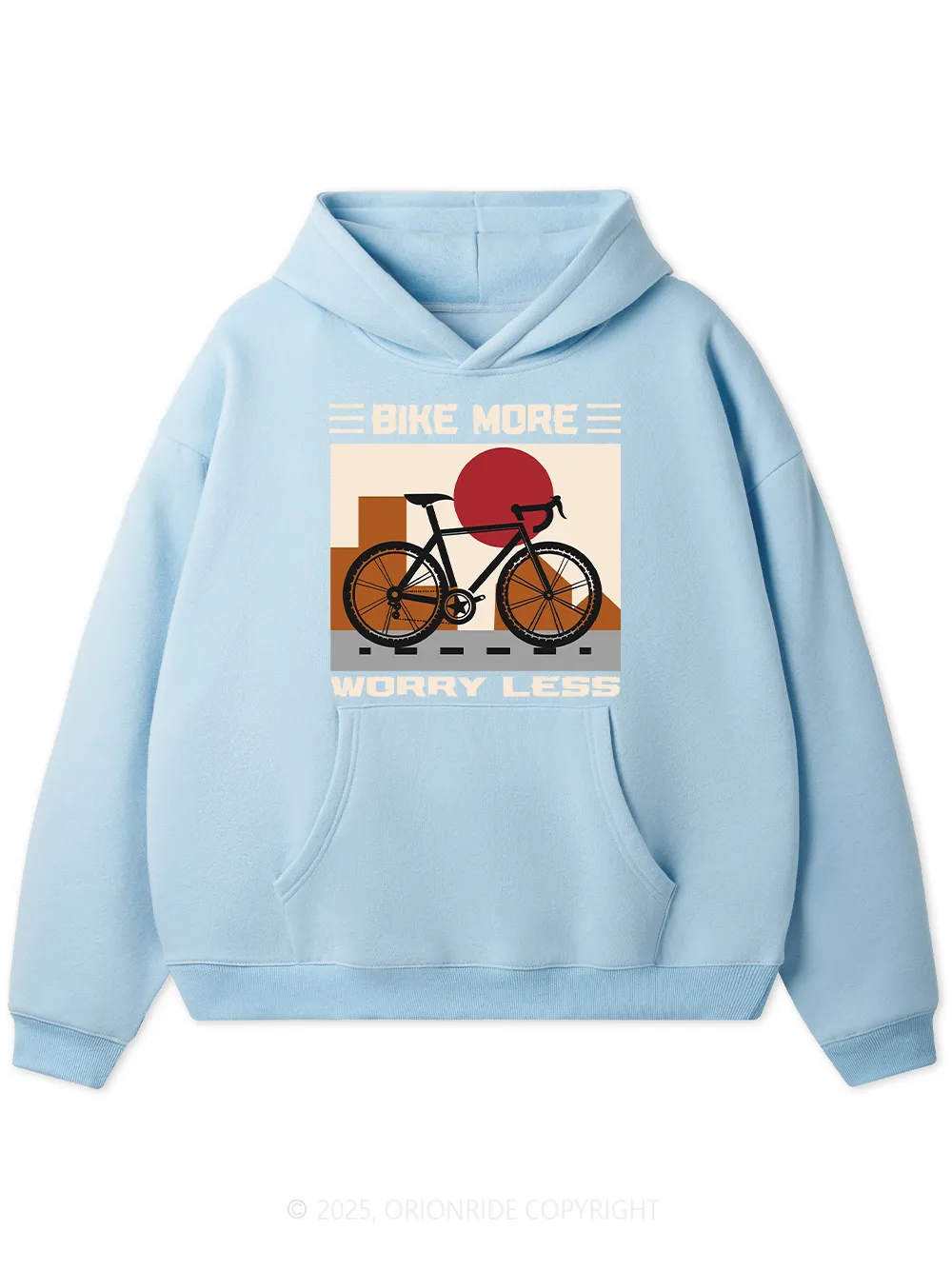 Orionride Bike More Worry Less Fleece Hoodie sold by Orionride product image thumbnail 3