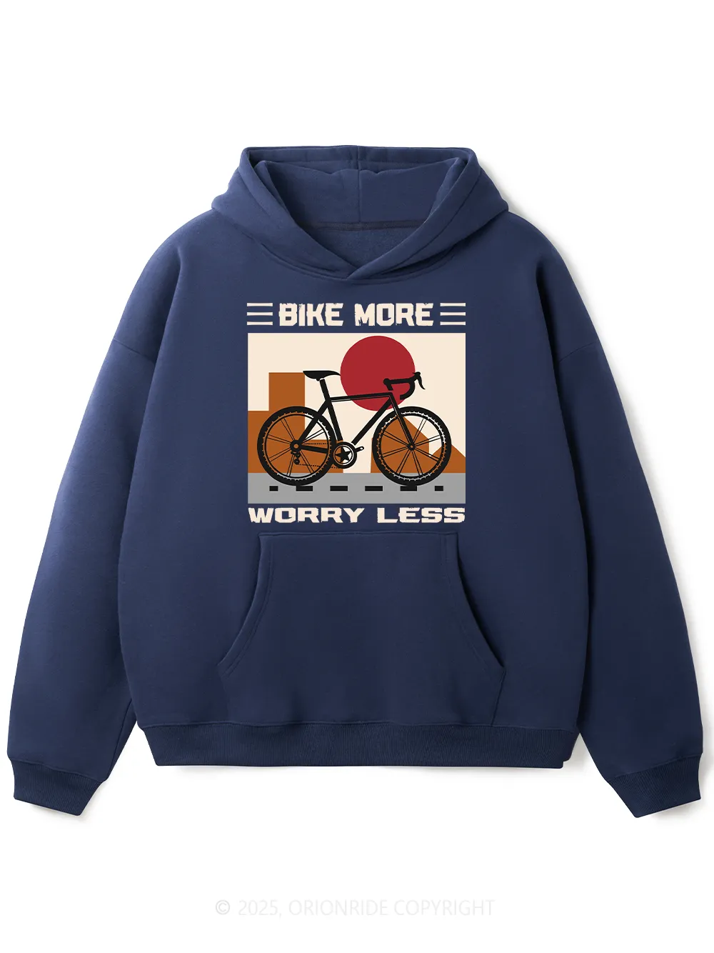 Orionride Bike More Worry Less Fleece Hoodie sold by Orionride product image thumbnail 2