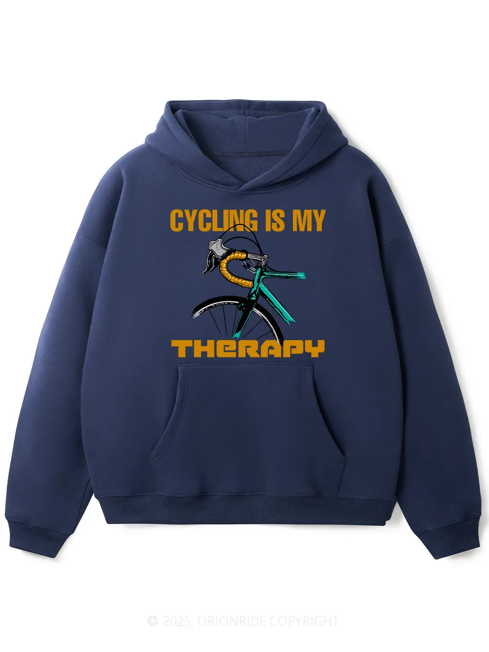 Orionride Cycling Is My Therapy Fleece Hoodie sold by Orionride product image thumbnail 4