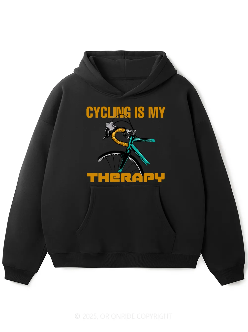 Orionride Cycling Is My Therapy Fleece Hoodie sold by Orionride product image thumbnail 5