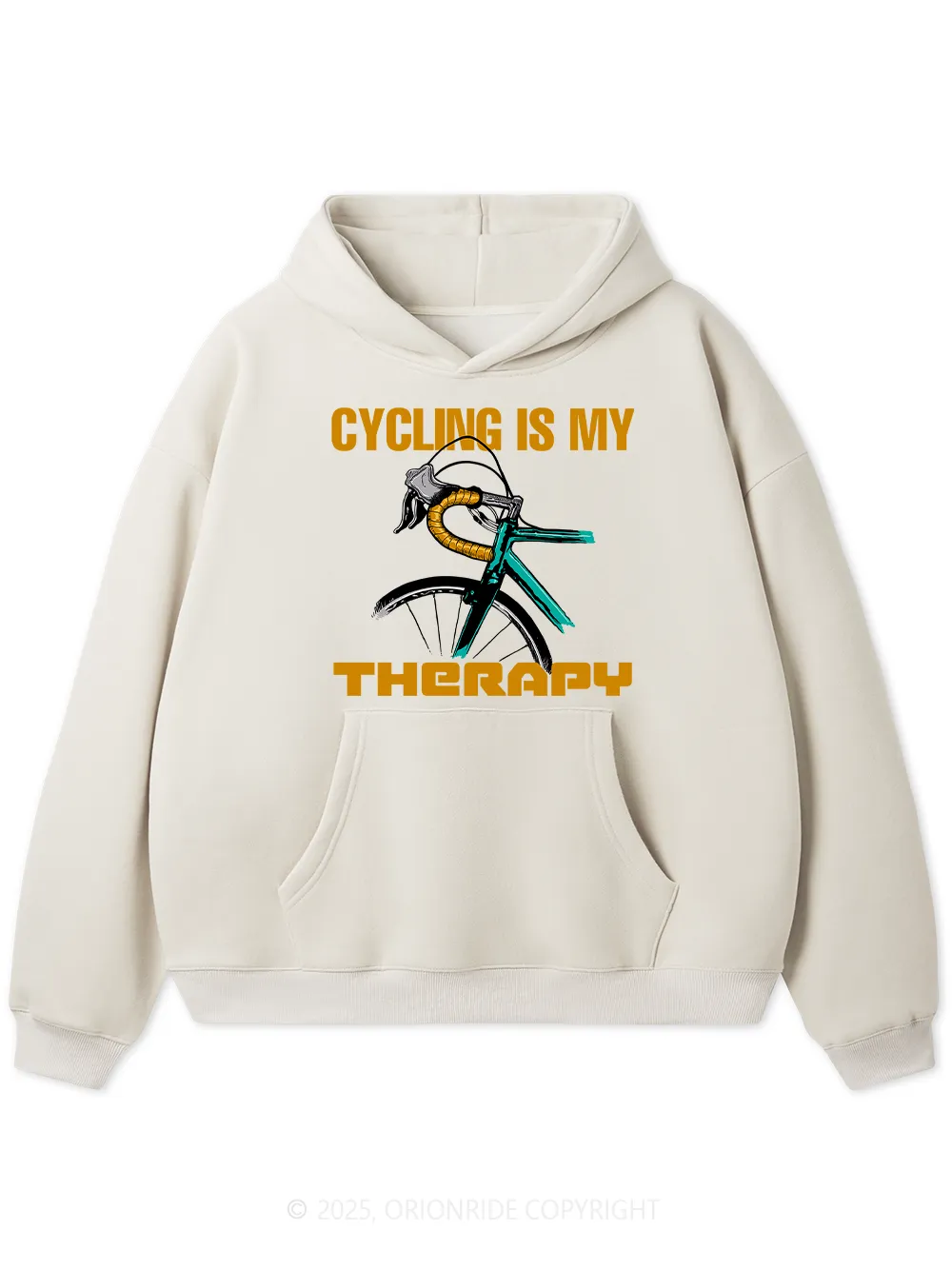 Orionride Cycling Is My Therapy Fleece Hoodie sold by Orionride product image thumbnail 2