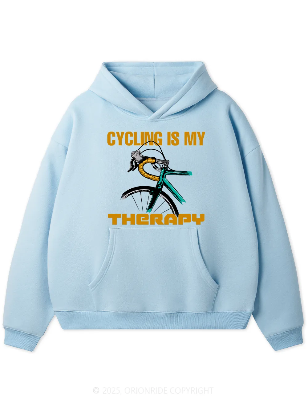 Orionride Cycling Is My Therapy Fleece Hoodie sold by Orionride product image thumbnail 3