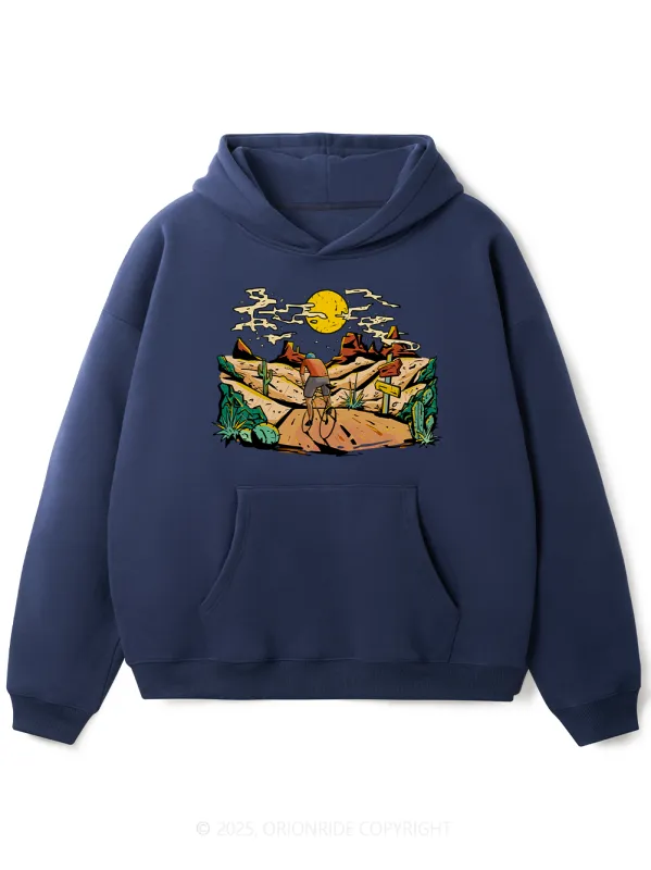 Orionride Sunset Desert Ride Fleece Hoodie sold by Orionride