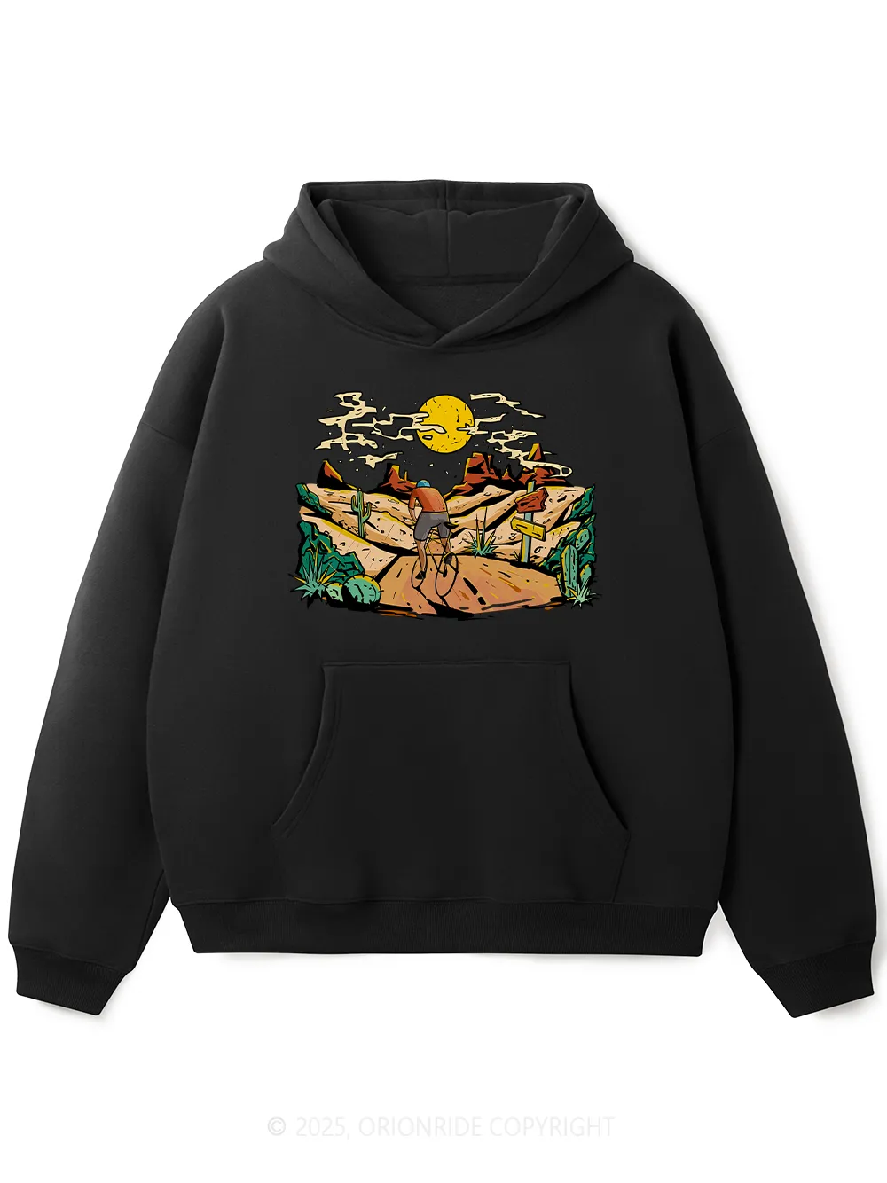 Orionride Sunset Desert Ride Fleece Hoodie sold by Orionride product image thumbnail 2