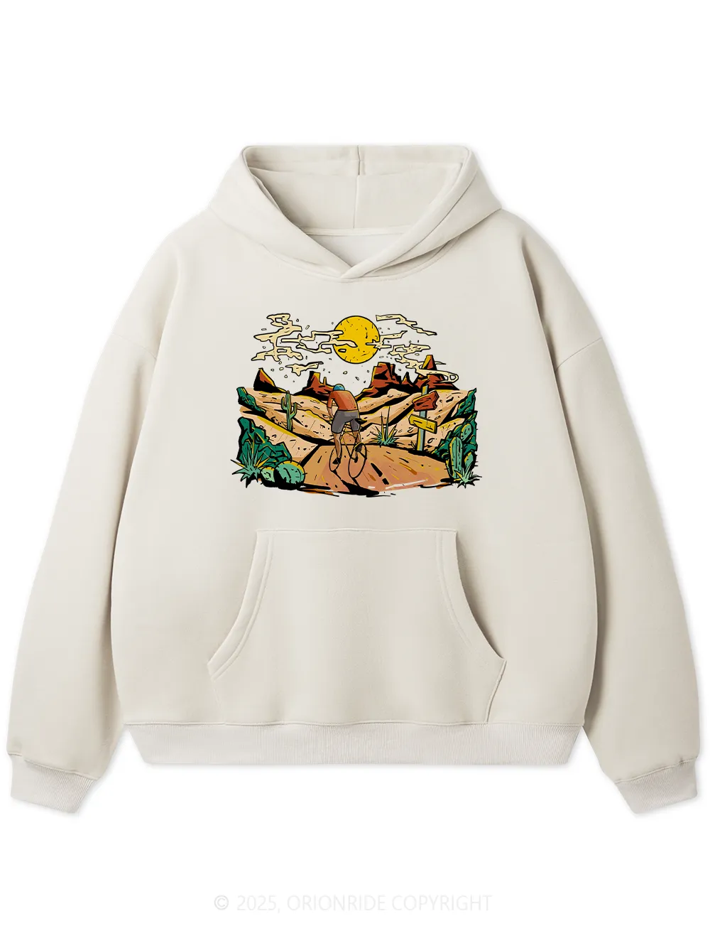 Orionride Sunset Desert Ride Fleece Hoodie sold by Orionride product image thumbnail 3