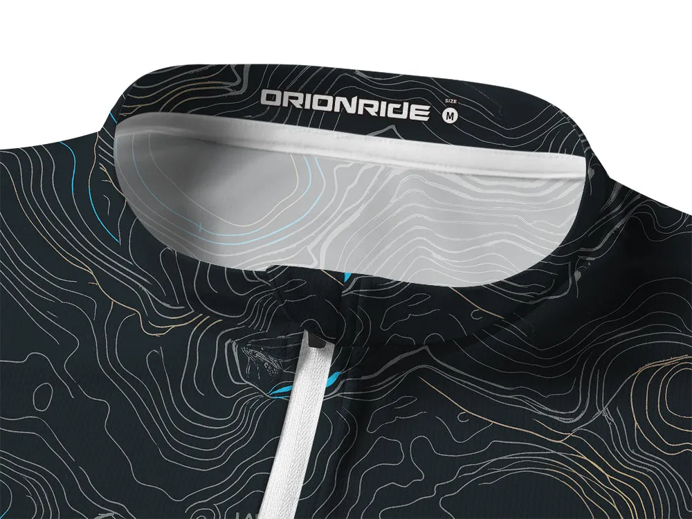 Orionride Panoramic Map Long Sleeve Half Zipper Mountain Bike Jersey sold by Orionride product image thumbnail 3