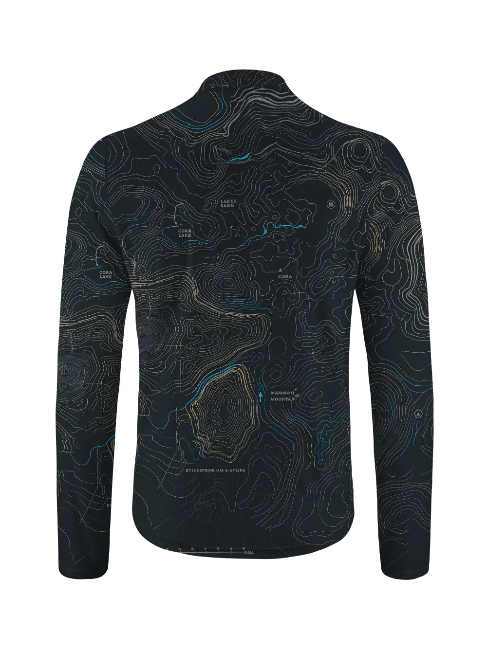 Orionride Panoramic Map Long Sleeve Half Zipper Mountain Bike Jersey sold by Orionride product image thumbnail 2