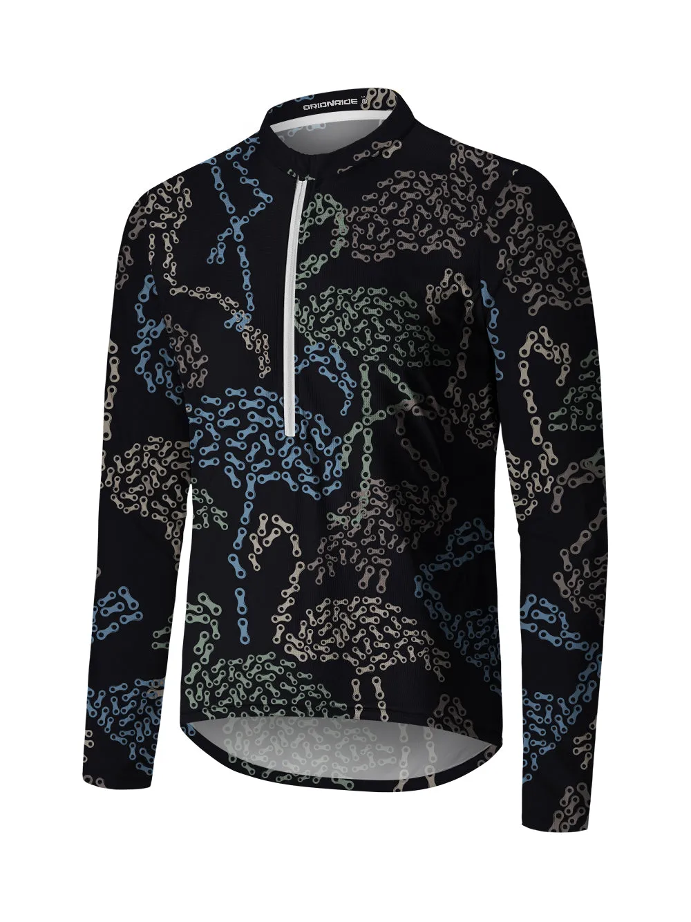 Orionride Chain Flamingos Long Sleeve Half Zipper Mountain Bike Jersey sold by Orionride
