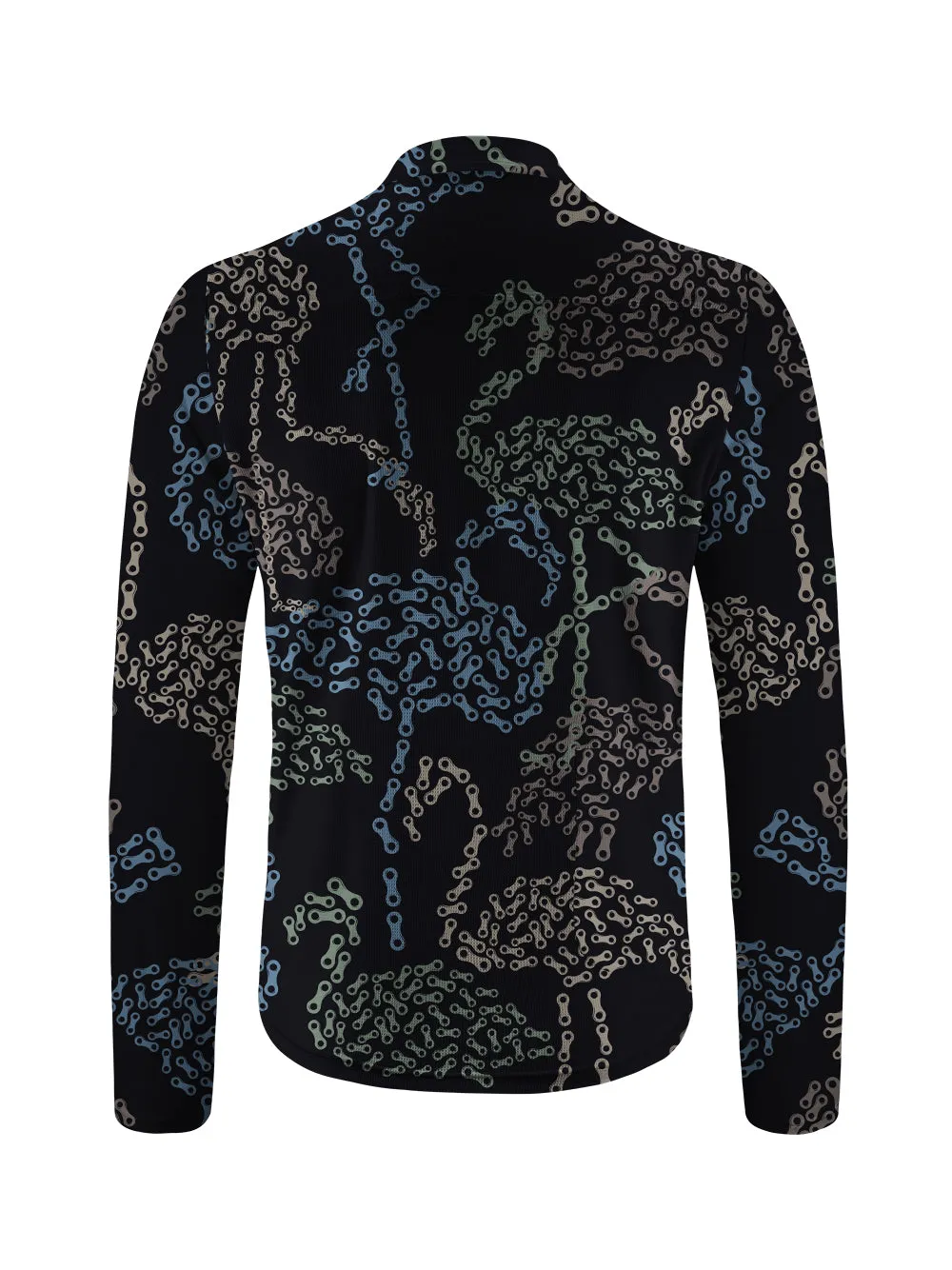 Orionride Chain Flamingos Long Sleeve Half Zipper Mountain Bike Jersey sold by Orionride product image thumbnail 2