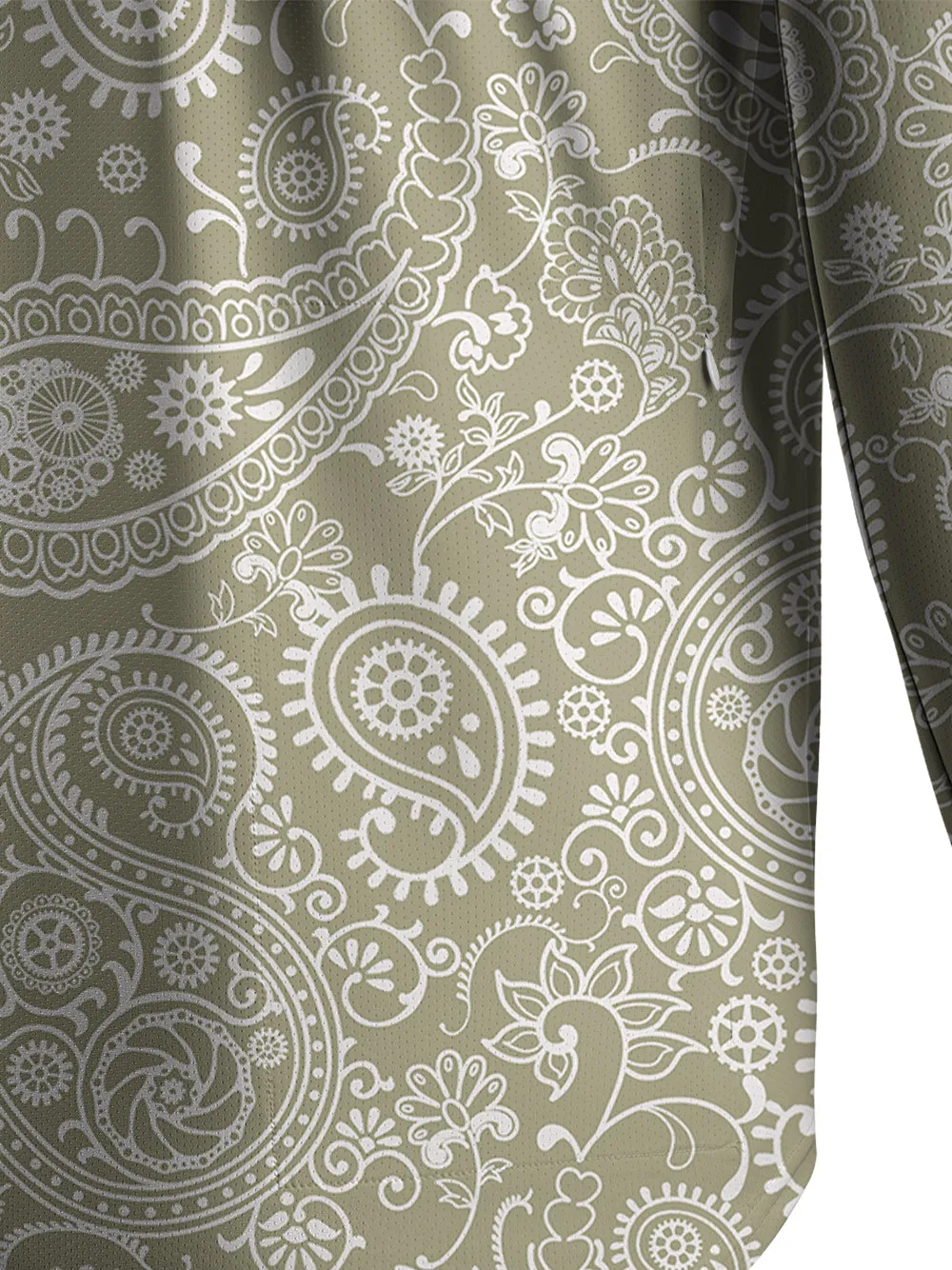 Orionride Wonderful Cashew Flower Men's Stretchy Breathable Long Sleeve Gravel Shirt sold by Orionride product image thumbnail 5