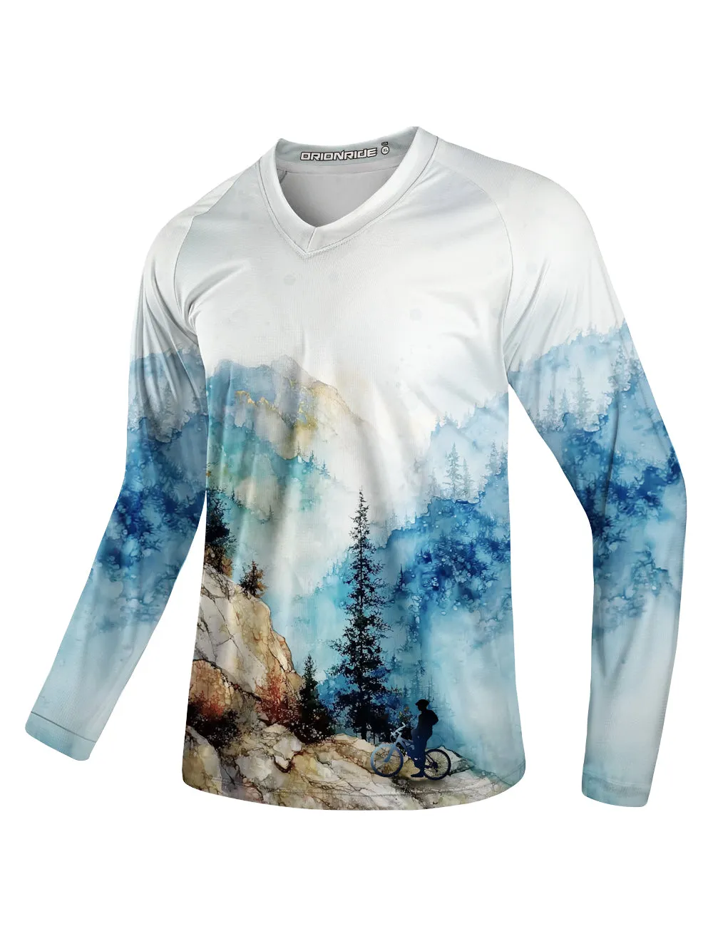 Orionride Overlooking The Mountains Long Sleeve Downhill Jersey sold by Orionride