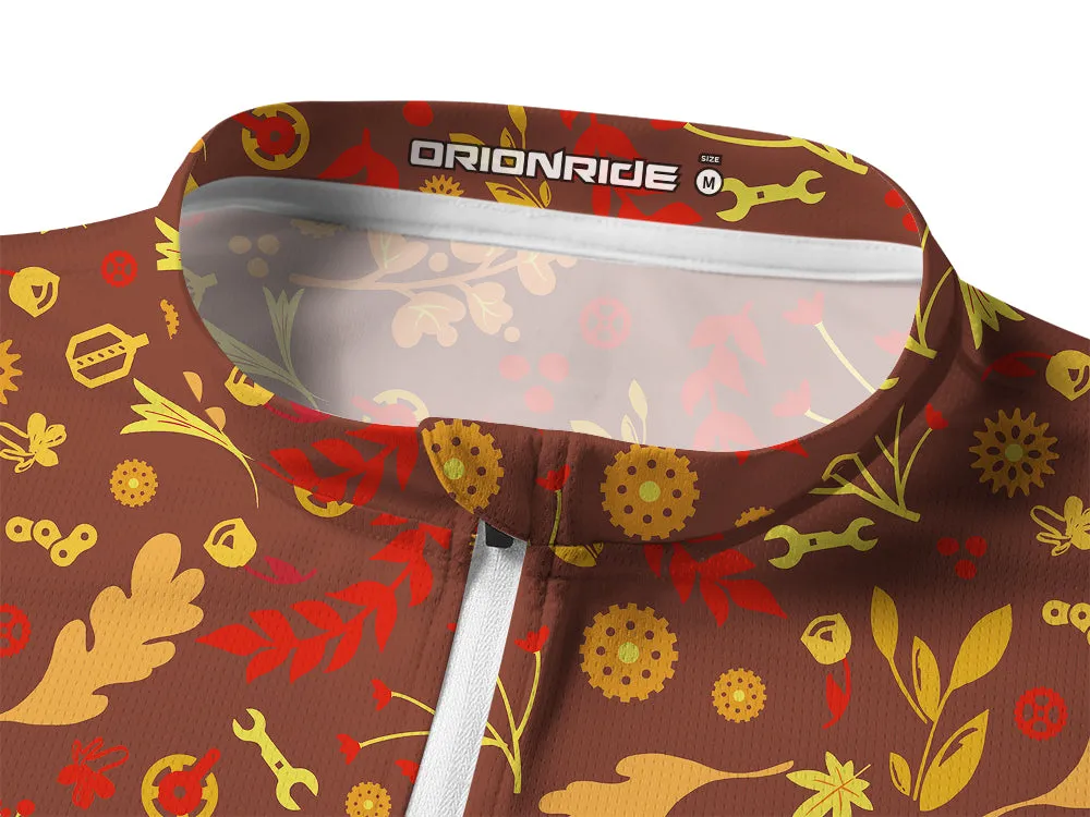 Orionride Passionate Red Gear Long Sleeve Half Zipper Mountain Bike Jersey sold by Orionride product image thumbnail 3