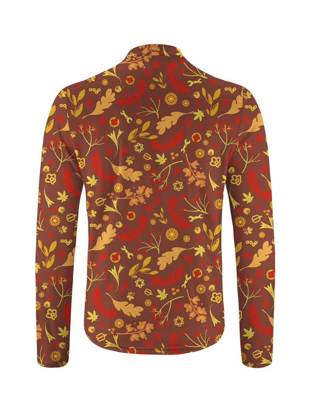 Orionride Passionate Red Gear Long Sleeve Half Zipper Mountain Bike Jersey sold by Orionride product image thumbnail 2