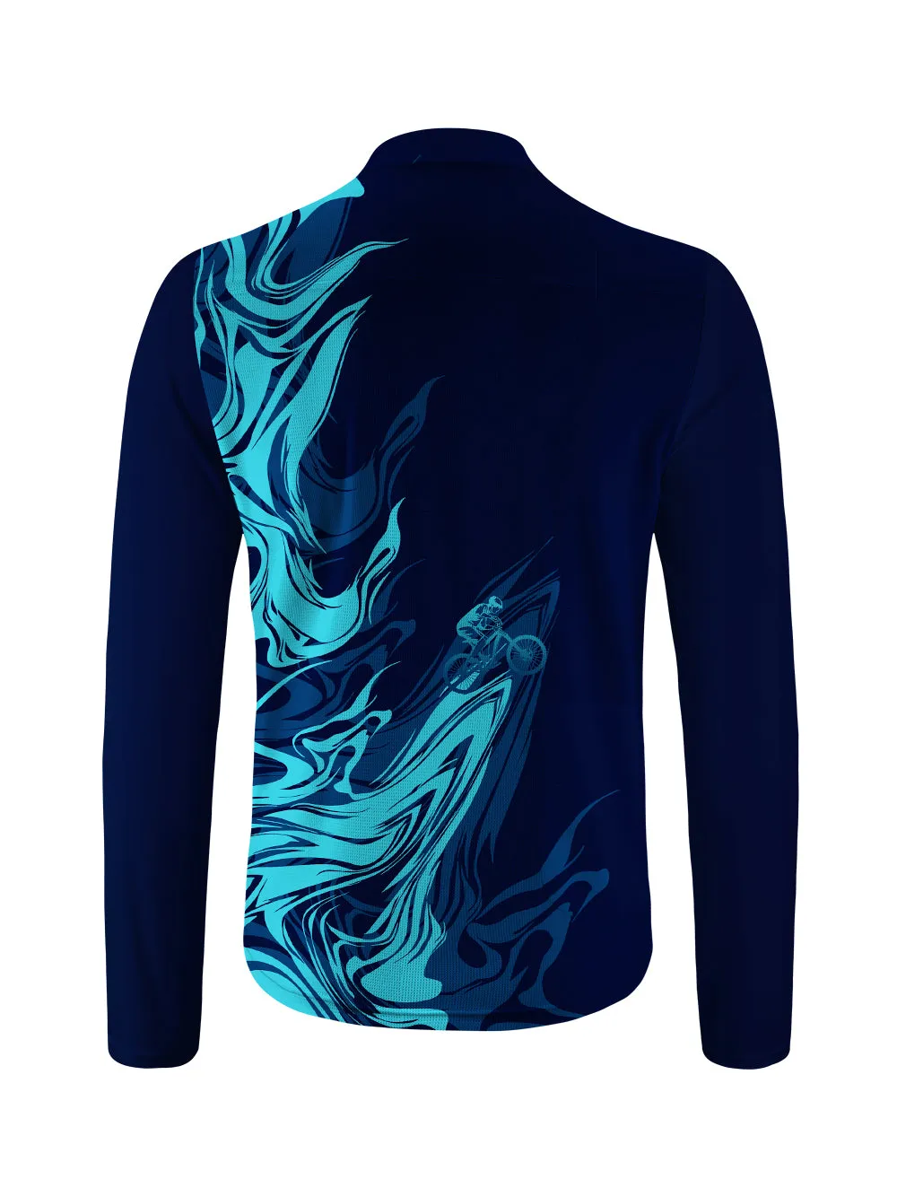 Orionride Water Ripples Long Sleeve Half Zipper Mountain Bike Jersey sold by Orionride product image thumbnail 2