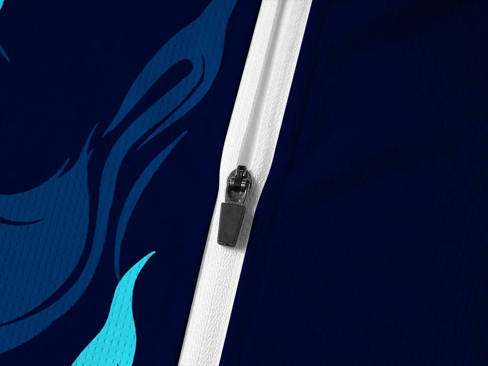 Orionride Water Ripples Long Sleeve Half Zipper Mountain Bike Jersey sold by Orionride product image thumbnail 4