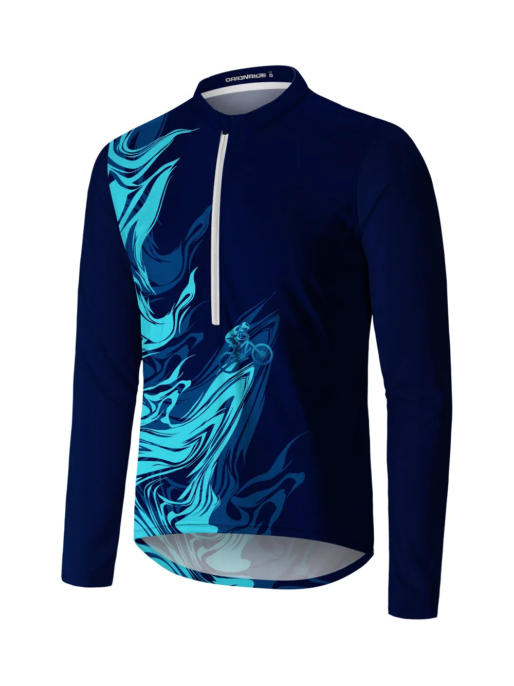 Orionride Water Ripples Long Sleeve Half Zipper Mountain Bike Jersey sold by Orionride