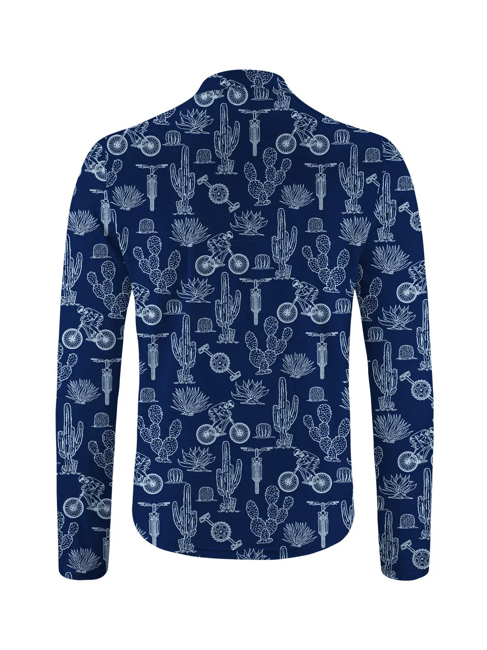 Orionride Desert Cactus Long Sleeve Half Zipper Mountain Bike Jersey sold by Orionride product image thumbnail 3