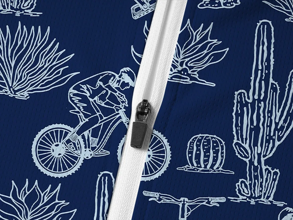 Orionride Desert Cactus Long Sleeve Half Zipper Mountain Bike Jersey sold by Orionride product image thumbnail 5